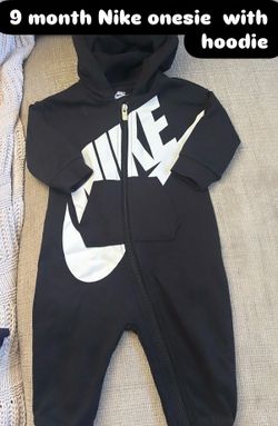 9 month  Nike onesie with hoodie
