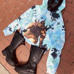 Premium Tye Dye Hoodie -Blue