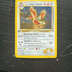 1st Addition LT.surges Farrow Halo Pokémon 