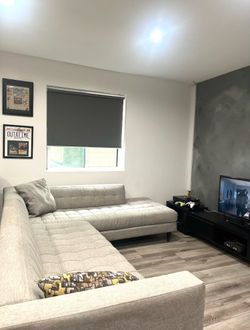 Couch - Modern Gray L-Shaped Sectional Couch