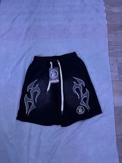 Hellstar Black Flame Shorts with Tags