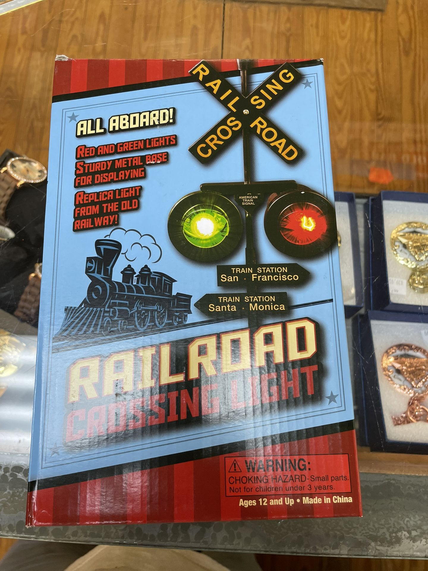 Red And Green railroad crossing Light