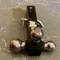 Triple Ball Tow Hitch w/Hitch Pin & Clip, Heavy Duty Triple Ball Trailer Tow Hitch  