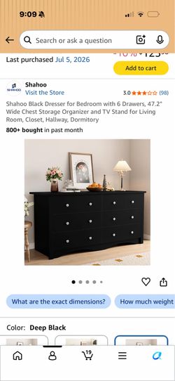 Amazon Black Dresser