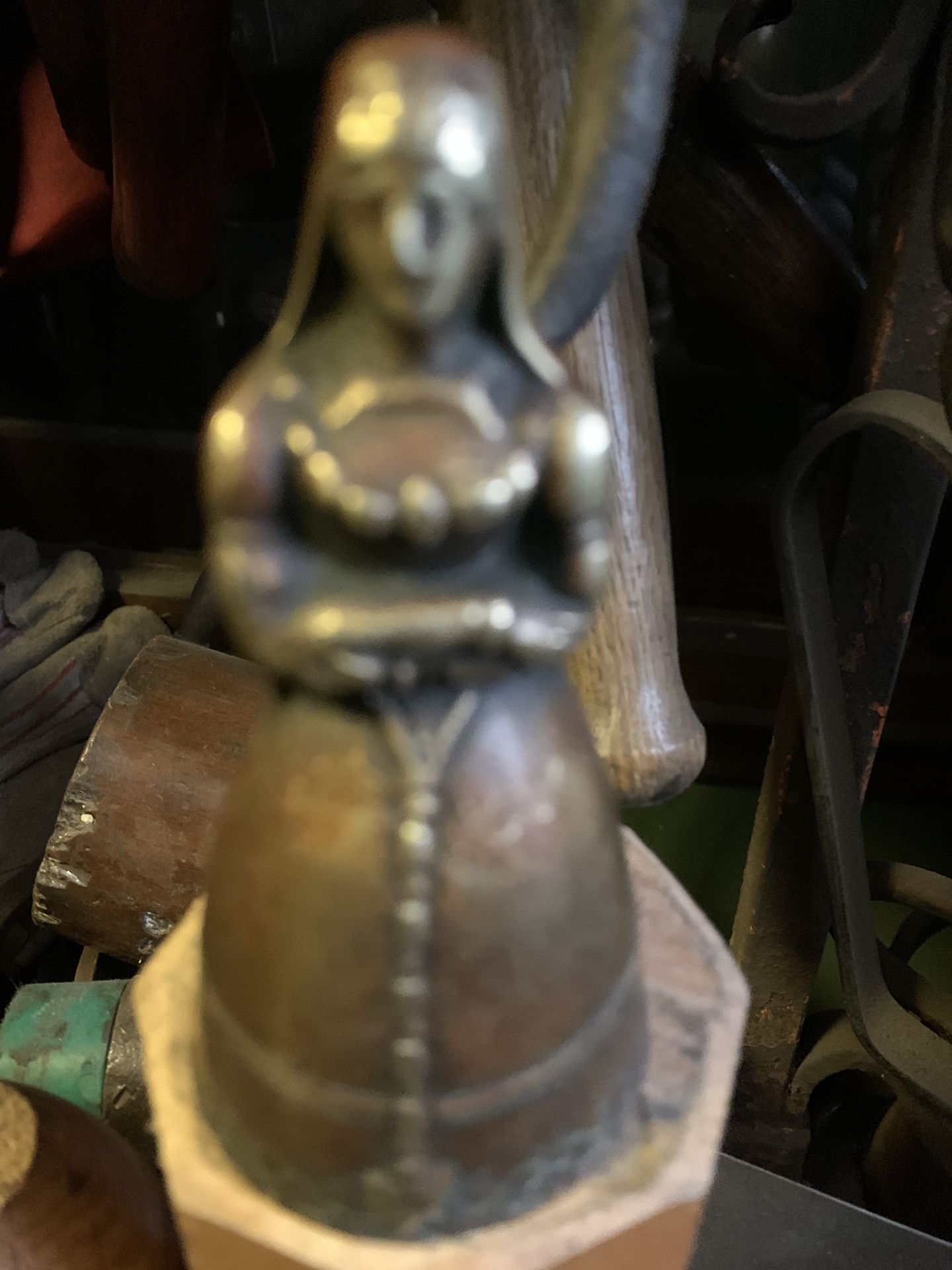 Bronze Lady With Long Hair Bell