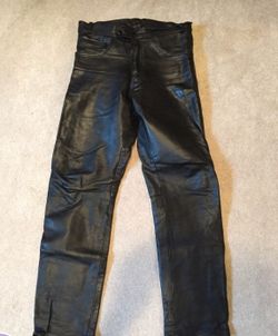 Leather pants and vest