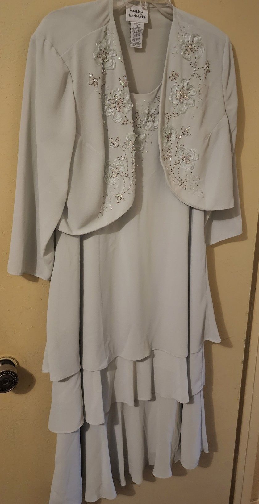 2pc Women's Green Dress Set Plus Size