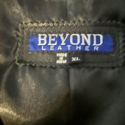 Leather vest Black XL