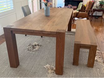 Crate & Barrel Dining Table and Bench