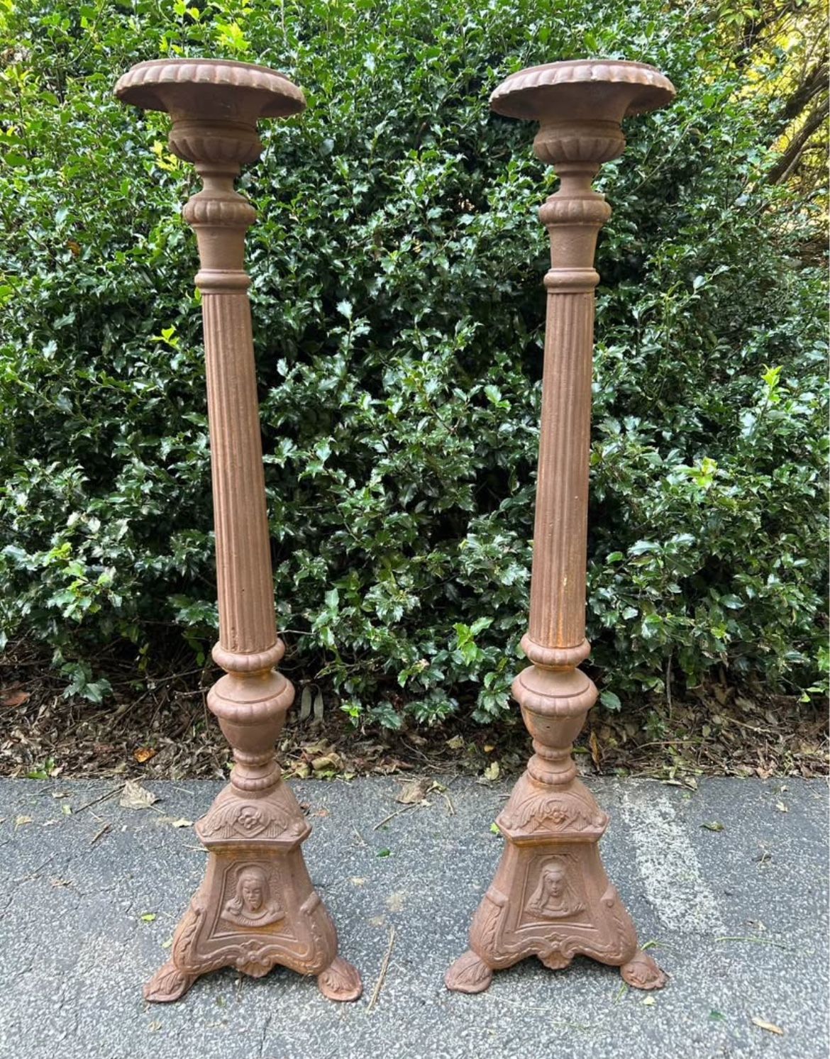 Vintage Cast Iron Candle Holder 