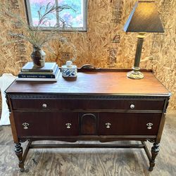 Antique Wood Buffet Sideboard