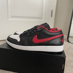 Air jordan 1 Low : Blk Wht Red (brand new! 10)