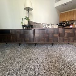 TV Stand for TVs up to 85", Mid Century Modern TV Console Media Console Entertainment Center with Still 