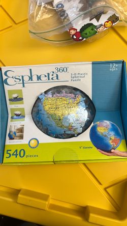 RoseArt Esphera 360 3-D spherical globe puzzle 540 pieces. New