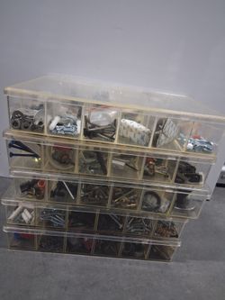 Tools Assortment with multiple compartments.