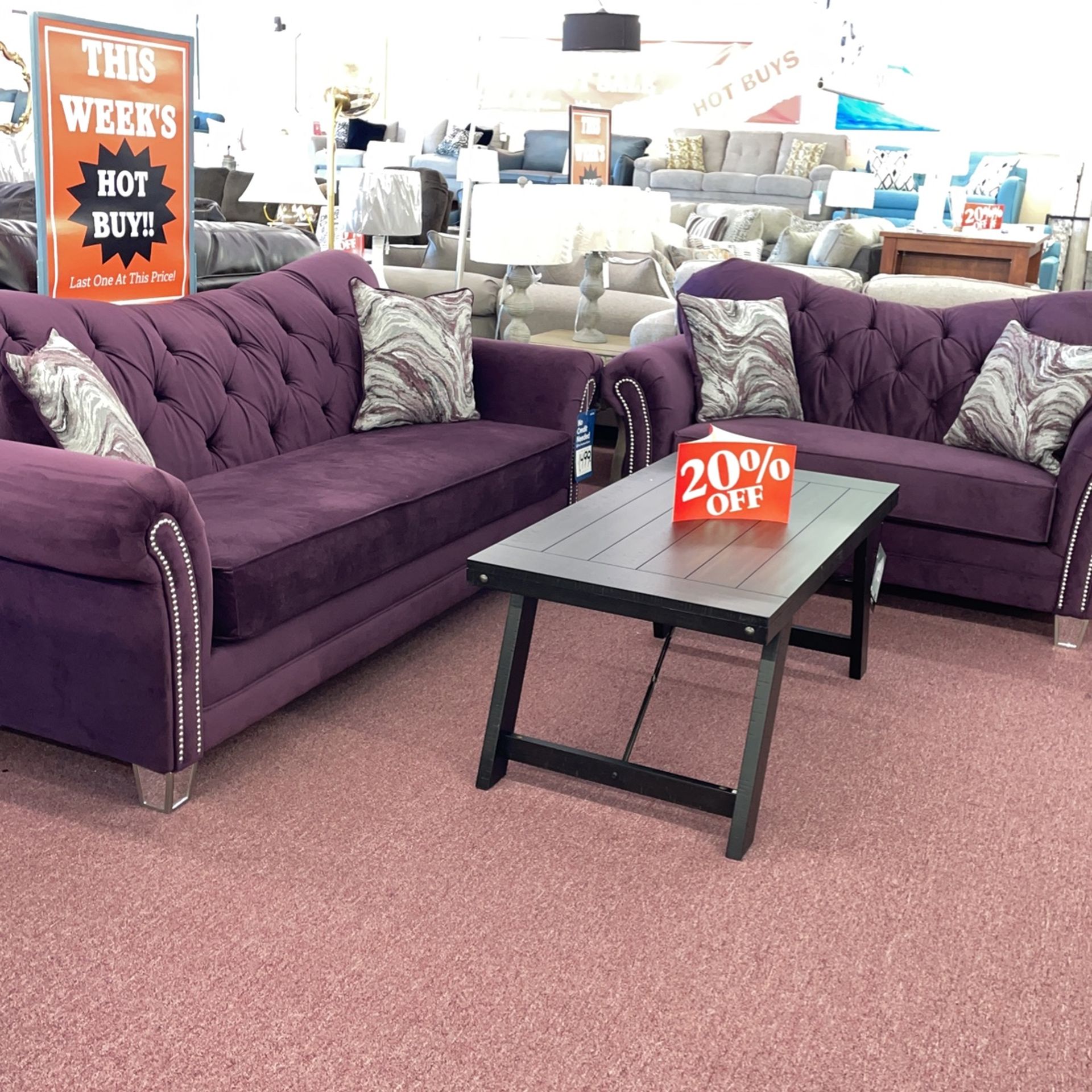 ๐บ๐ธHUGE Blowout Furniture Sale!๐บ๐ธ Brand New Sofa Loveseat SET W/ Designer Accent Pillows Included! $50 Down Takes It Home Today!