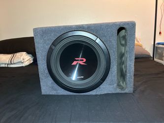12” Alpine Type R subwoofer & ported box please read description