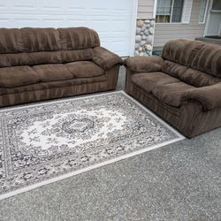 Brown  Sofa And Loveseat Set Delivery Available 🚚