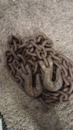 heavy duty tow chain with hook ends