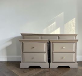 camel colored matching nightstands 2