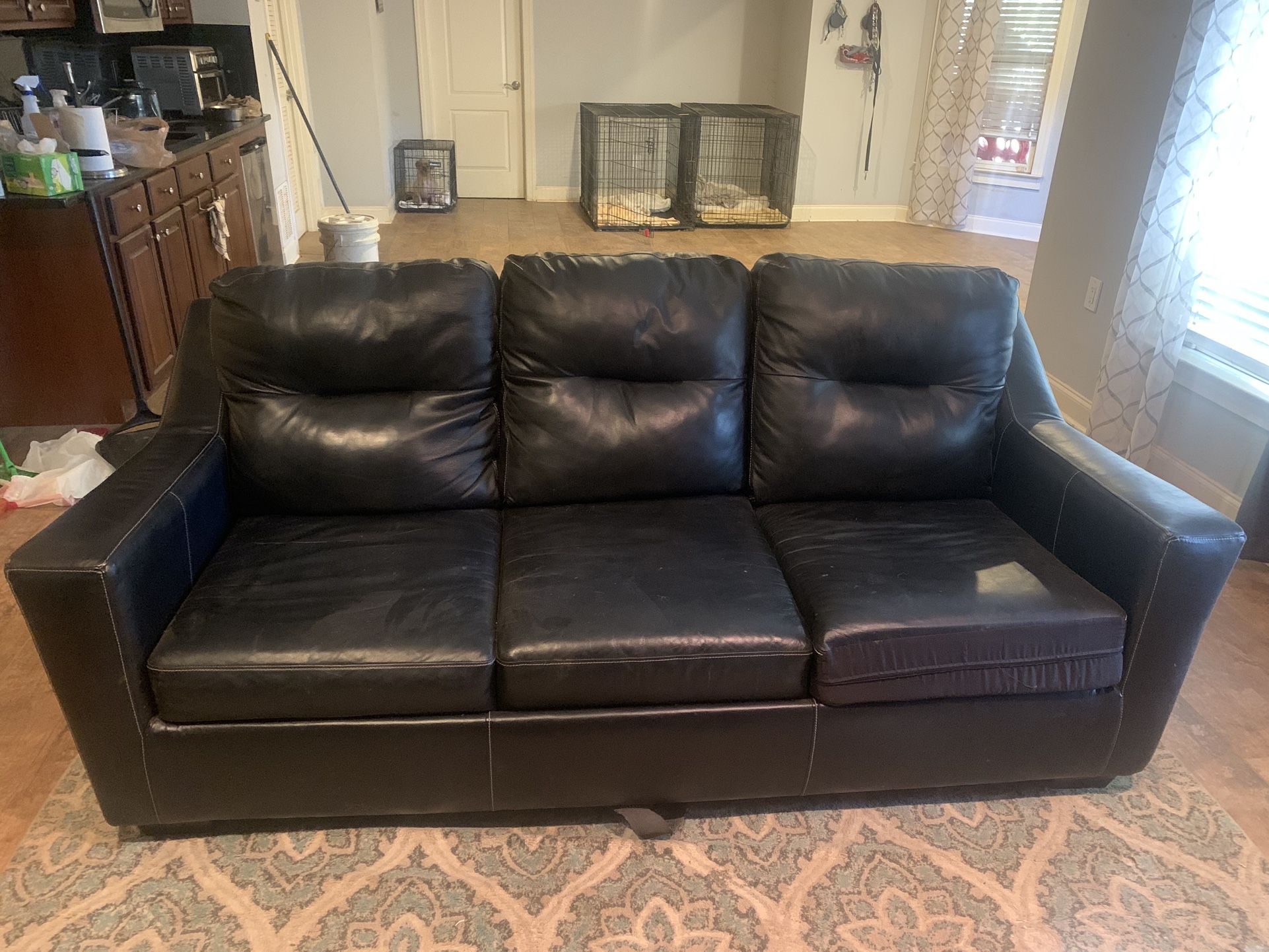 2 Piece Leather Couch And Loveseat