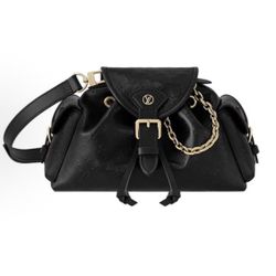 LOUIS VUITTON ODYSSEE Gold Hardware 2025 Early Autumn Series Calfskin Crossbody Shoulder Bag Women's Black(157)36