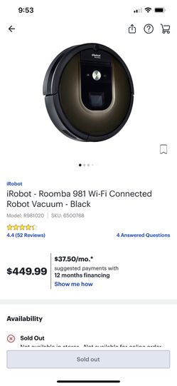 overalt pouch punkt iRobot - Roomba 981 Wi-Fi Connected Robot Vacuum for Sale in Renton, WA -  OfferUp