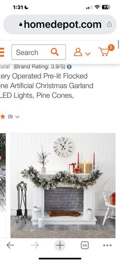 garland 6 foot battery LED operated NEW