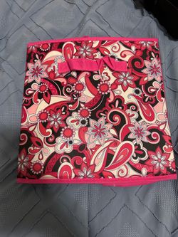 Large Tote pink and black Storage Tote