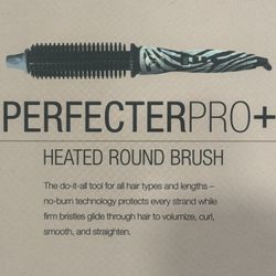 Calista PerfecterPro Heated Round Brush (Zebra) .75” Great For Short Hair