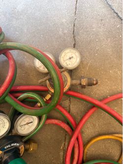 Blow torch hoses and gauges