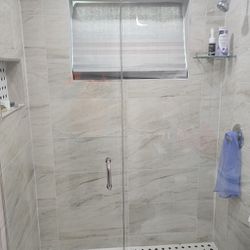 60"x72" Shower Doors Clear Glass Tempered 3/8"thick