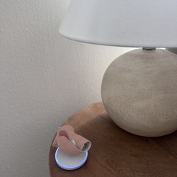 Owlet sock in dusty rose.