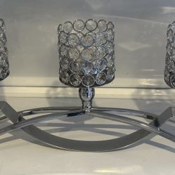 Crystal Candle Holder (17” L X 9” H)