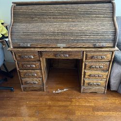 Vintage Van Buren Desk W Key