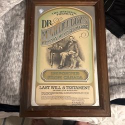 Antique Liquor Mirror