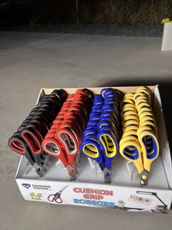 Cushion Grip Scissors Various Colors Bulk