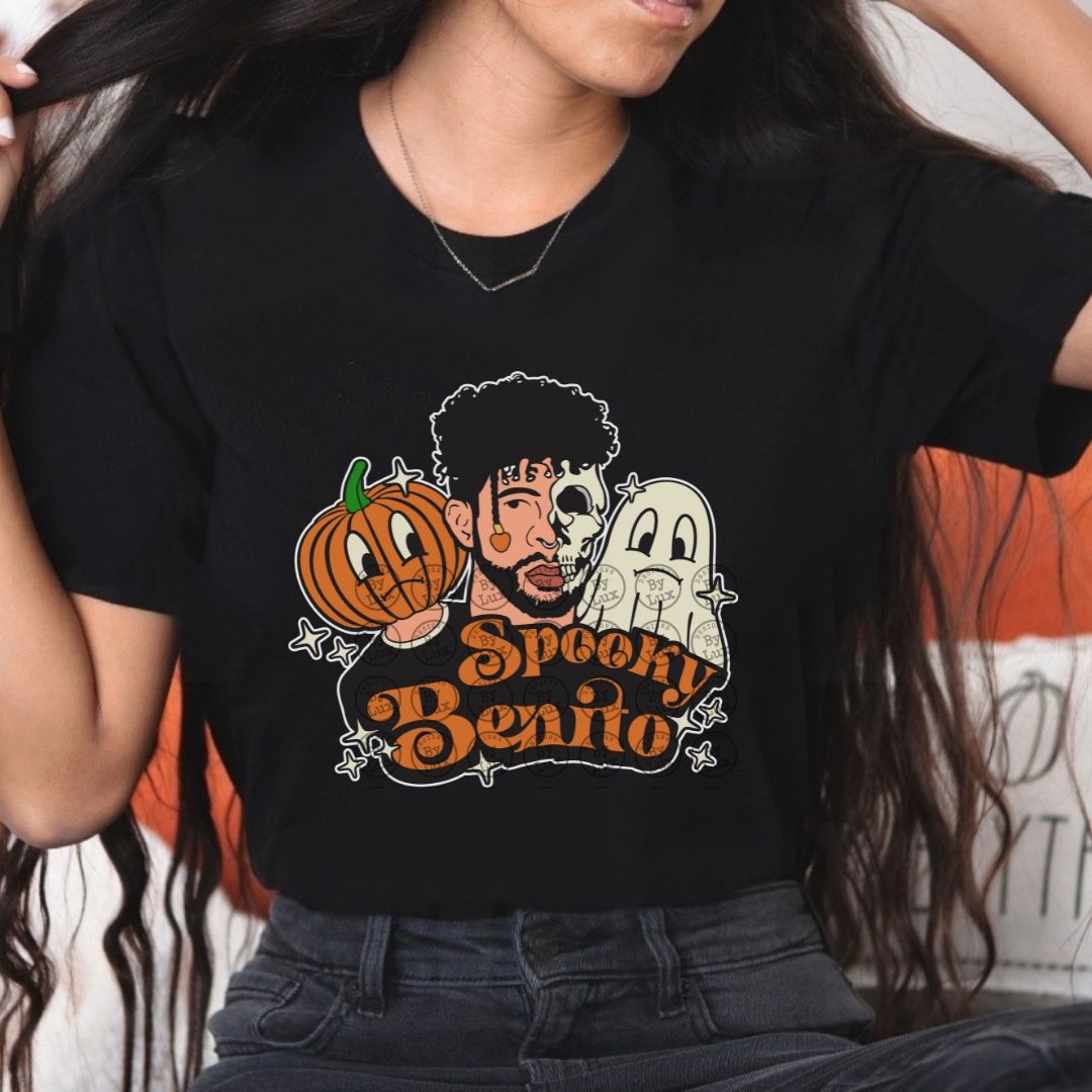 Tshirts, Playeras, Spooky Benito, Custom Shirts, Bad Bunny, Halloween, Fall Vibes 