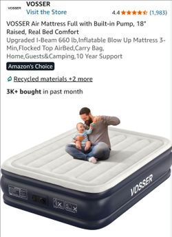 VOSSER Air Mattress Full with Built-in Pump