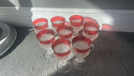 Vintage Ruby glass set
