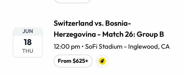 2  World Cup Tickets