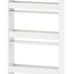 assembled new Small Kitchen Cart, 4-Tier Slim Rolling Island w/Handle, Laundry Room Storage