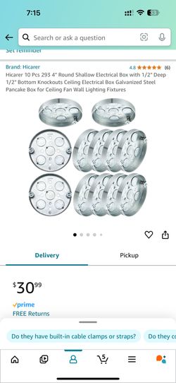 (10) 4” Round Electrical Boxes