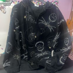 Disney  Women’s Embroidered Hoodie Jacket The Nightmare Before Christmas Size M , L , XL , XXL NEW