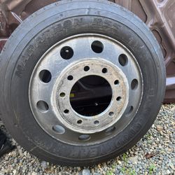 FORD F450 F550 RAM 4(contact info removed) 10 LUG 22.5" ALCOA SEMI WHEELS RIMS 255/70R22.5