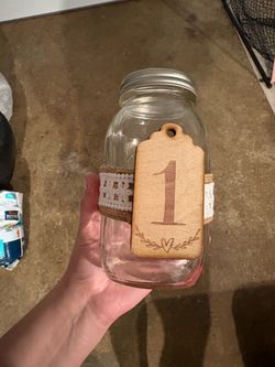 Wedding Table Numbers Mason Jars