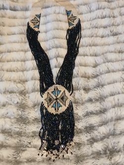 Beautiful Handmade Vintage Beaded Necklace Signed By Ray C Davis