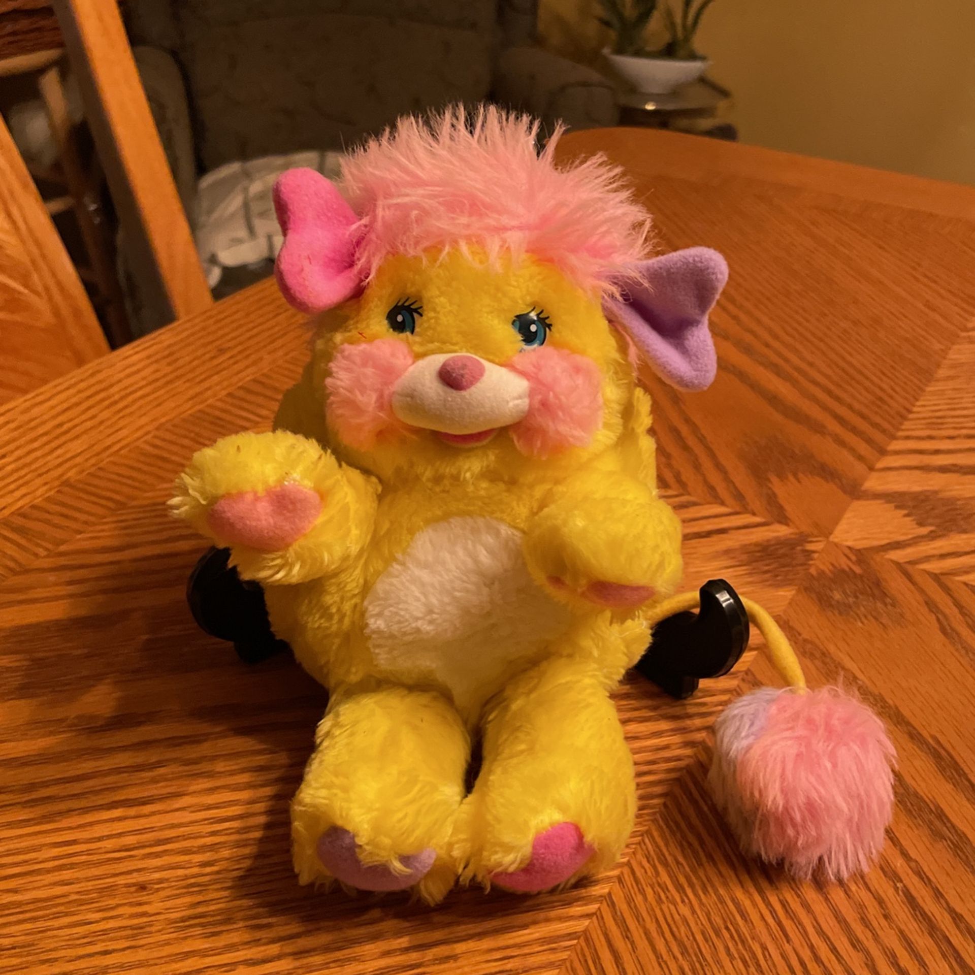 Vintage 1986 Popples Yellow Potato Chip 8” Plush