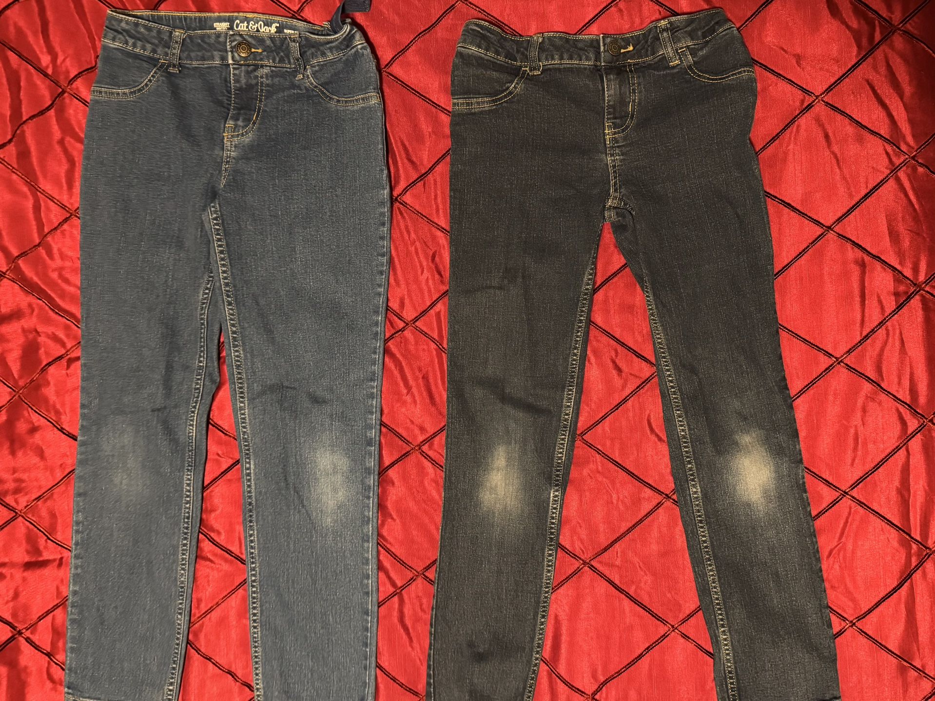 6 - Girl’s Size 10, Cat & Jack & Levis Jeans