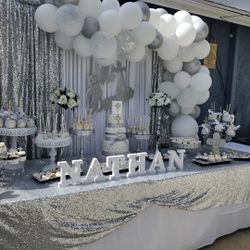 Candy Table Set Ups For All occasions  Free Balloon Garland 